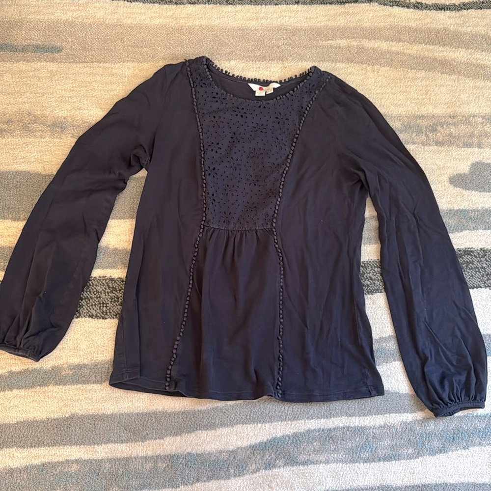 Boden Navy Cotton Long Sleeve Shirt